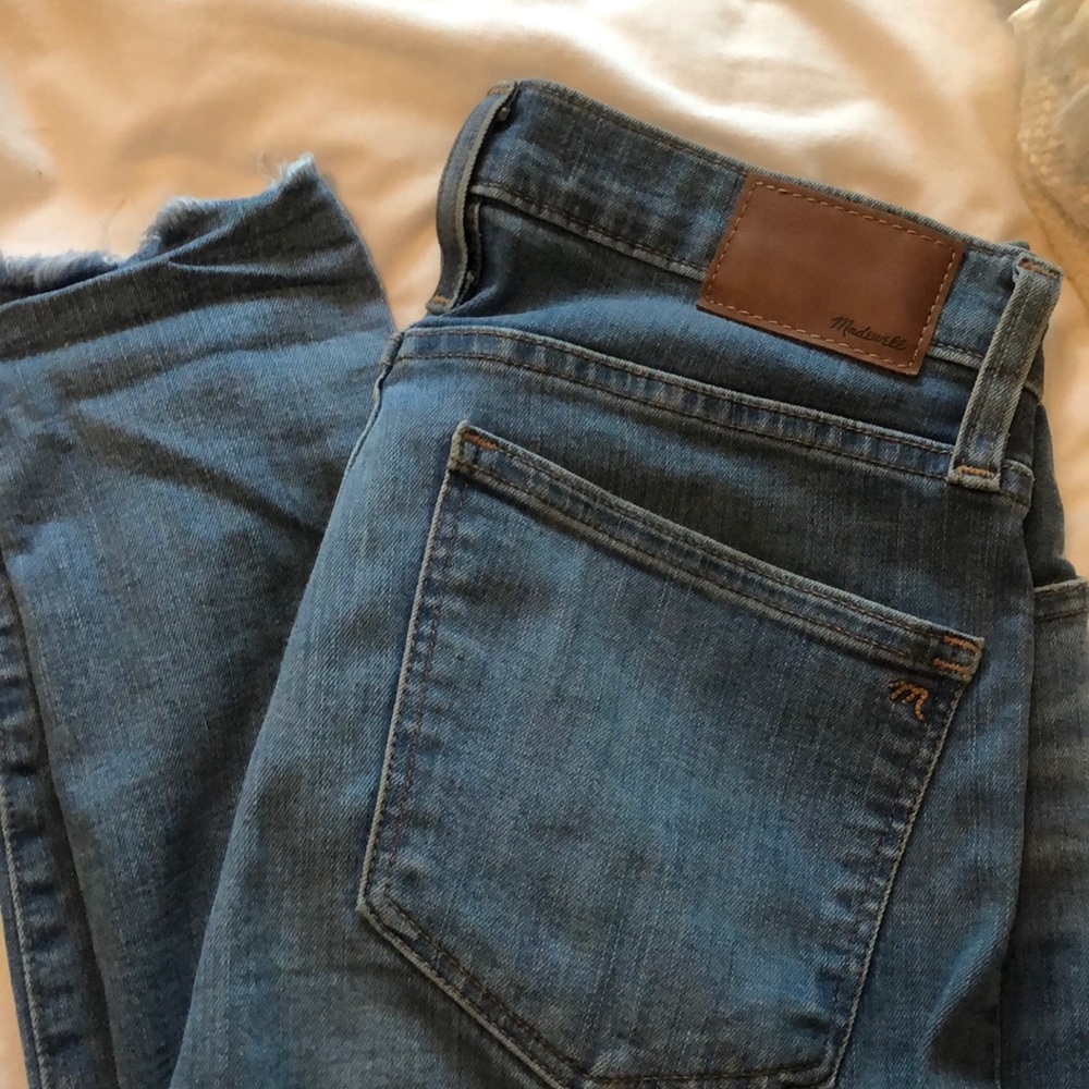 Madewell high rise raw hem jean